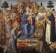Benozzo Gozzoli The Virgin and Child Enthroned among Angels and Saints painting